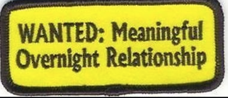 Wanted Meaningful Overnight Relationship Patch